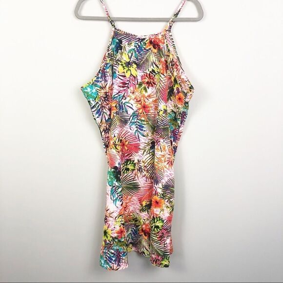 TACERA | Tropical Floral Multicolor Sleeveless Dress Women’s Size X-Large - Picture 1 of 6